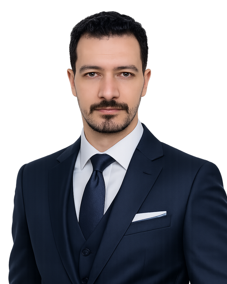 محامٍ محترف داخل بيئة قانونية ومحكمة